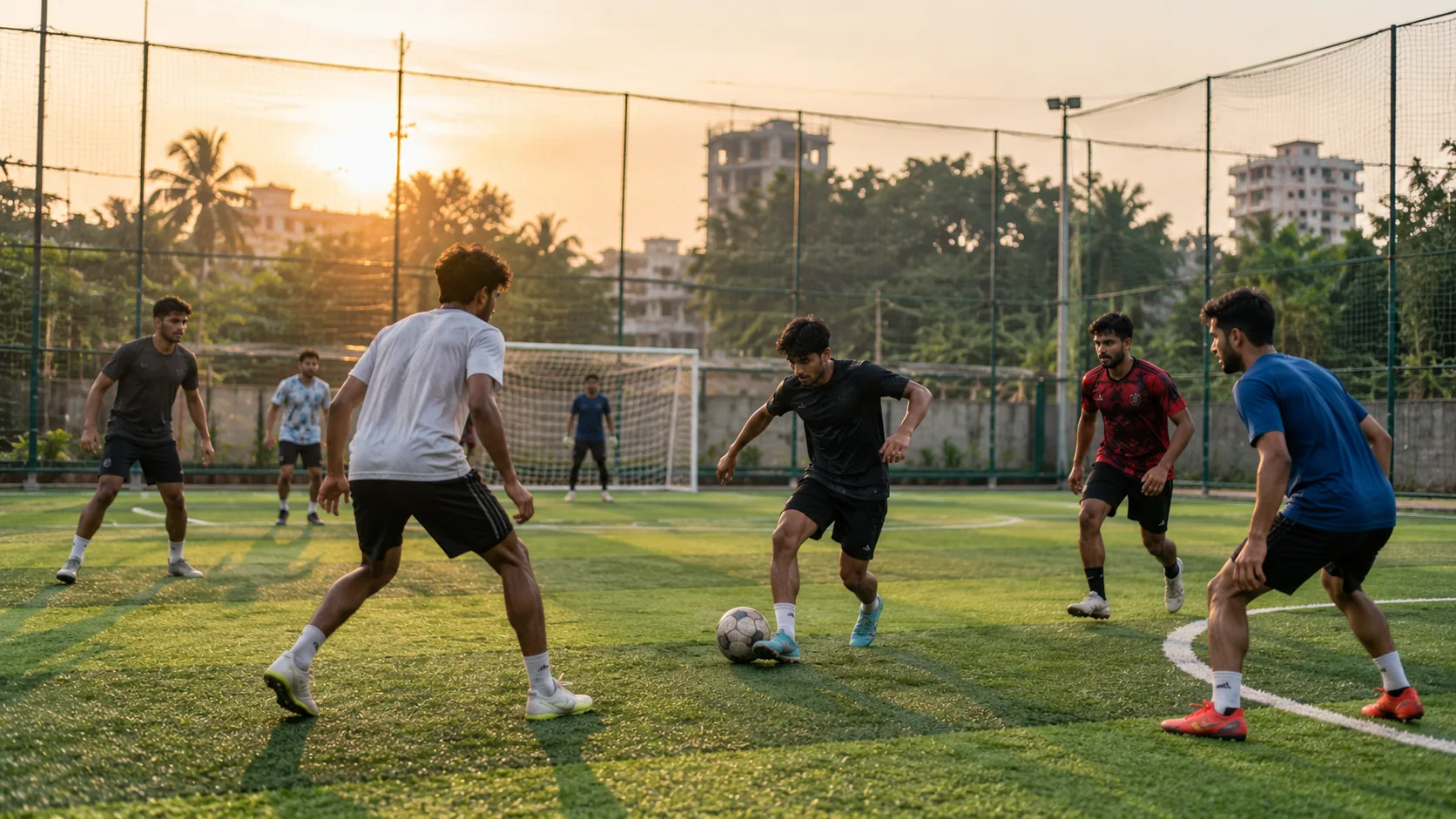Teams playing during the day